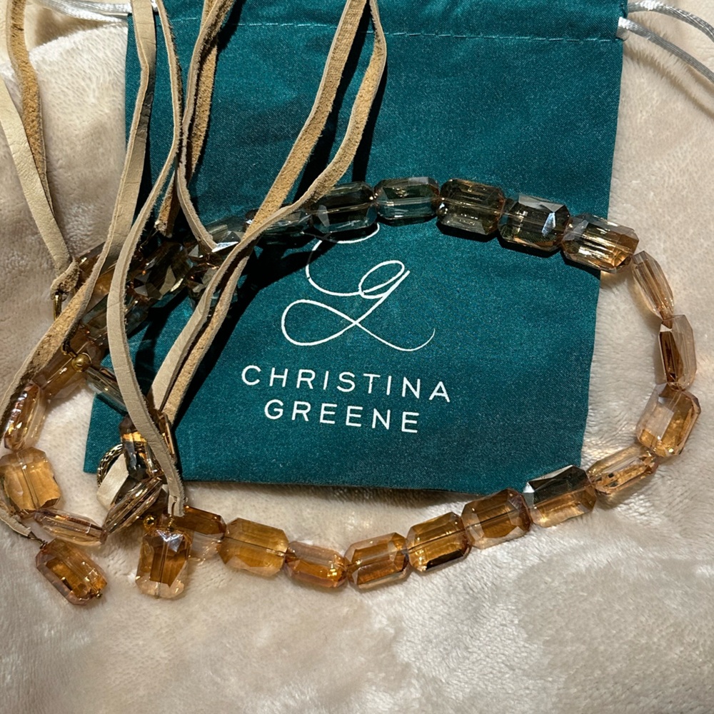 Christina Greene Champagne Hat Band